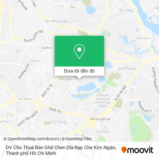 Bản đồ DV Cho Thuê Bàn Ghế Chén Dĩa Rạp Che Kim Ngân