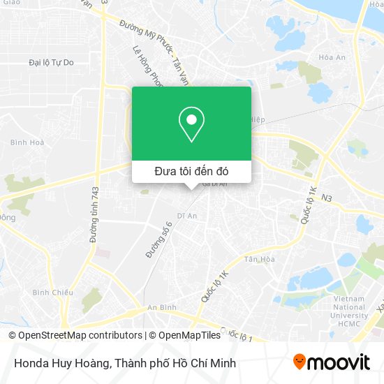 Bản đồ Honda Huy Hoàng