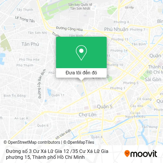 Bản đồ Đường số 3 Cư Xá Lữ Gia 12 /35 Cư Xá Lữ Gia phường 15
