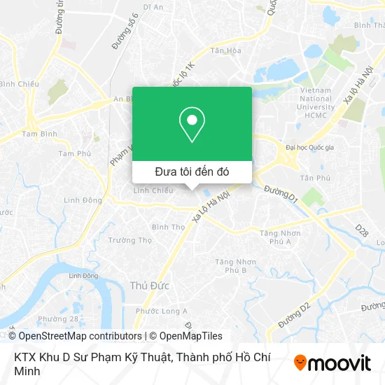 Bản đồ KTX Khu D Sư Phạm Kỹ Thuật