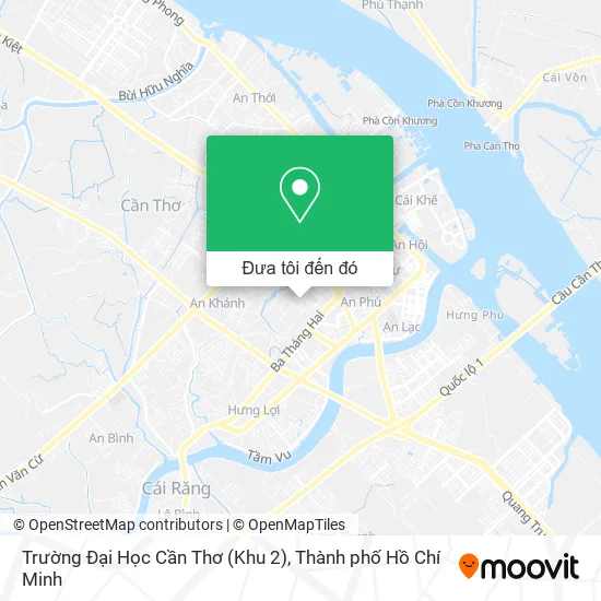 Bản đồ Trường Đại Học Cần Thơ (Khu 2)
