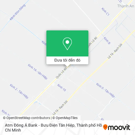 Bản đồ Atm Đông Á Bank - Bưu Điện Tân Hiệp