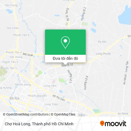 Bản đồ Chợ Hoà Long