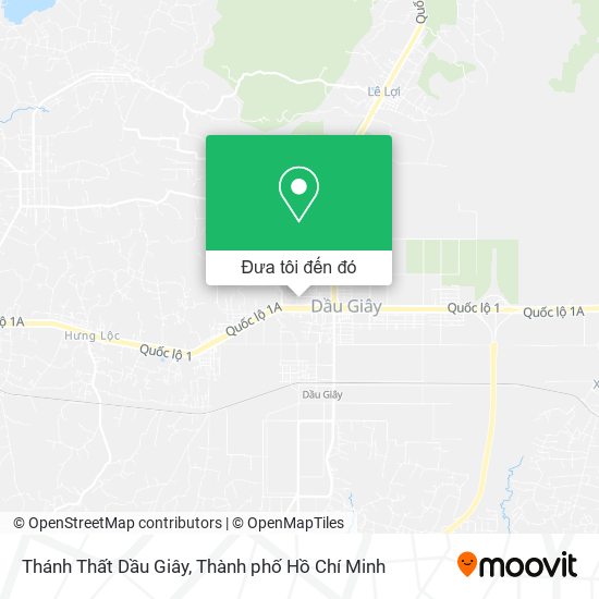 Bản đồ Thánh Thất Dầu Giây