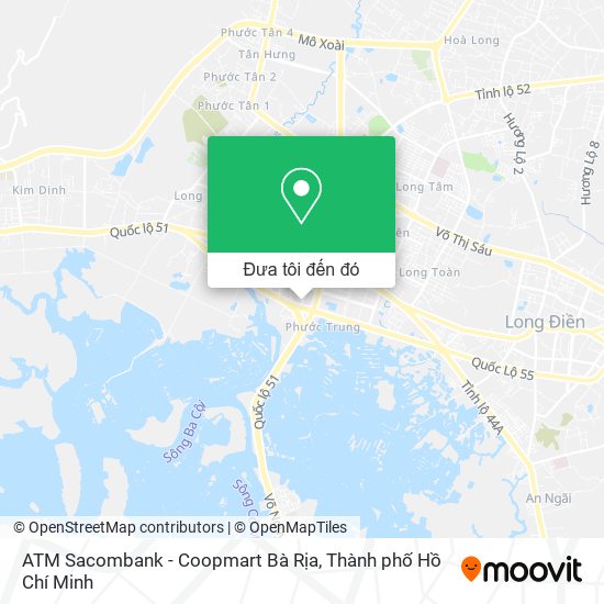 Bản đồ ATM Sacombank - Coopmart Bà Rịa