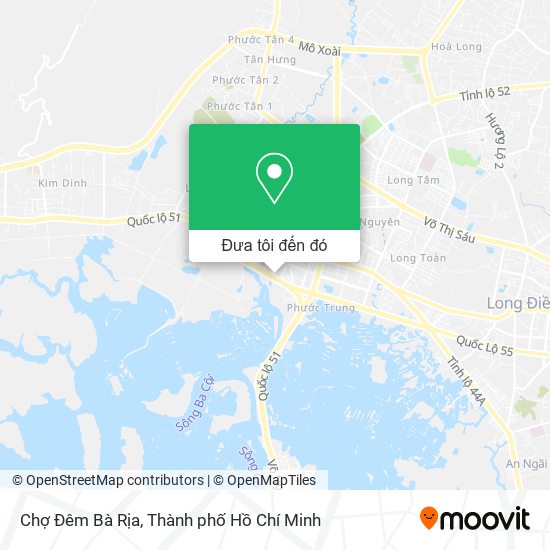 Bản đồ Chợ Đêm Bà Rịa