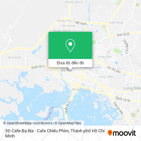 Bản đồ 3D Cafe Bà Rịa - Cafe Chiếu Phim
