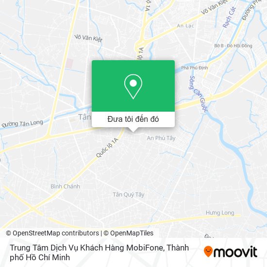 Bản đồ Trung Tâm Dịch Vụ Khách Hàng MobiFone