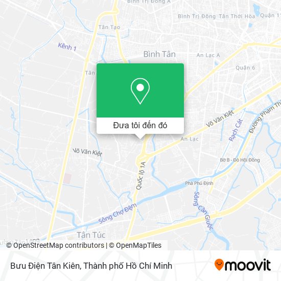 Bản đồ Bưu Điện Tân Kiên