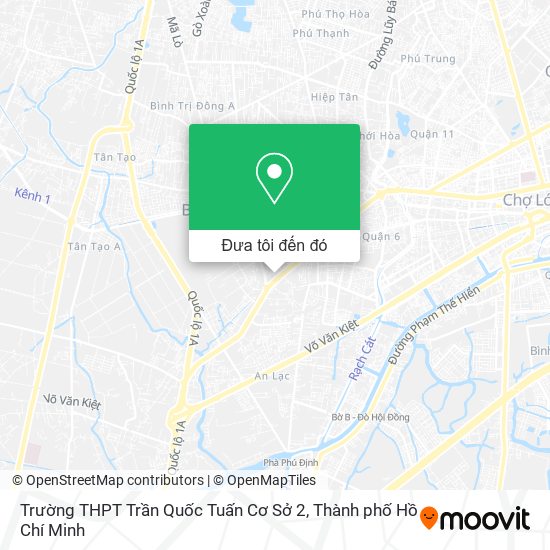 Bản đồ Trường THPT Trần Quốc Tuấn Cơ Sở 2