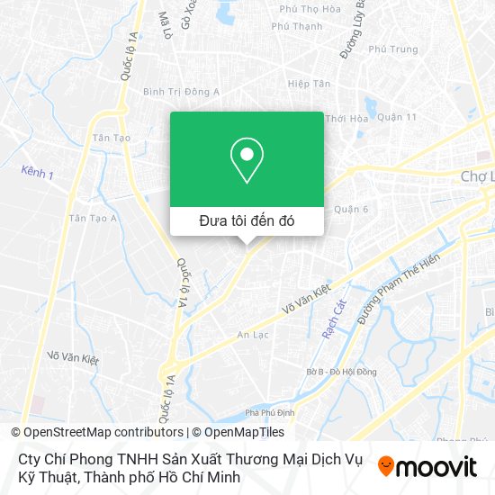Bản đồ Cty Chí Phong TNHH Sản Xuất Thương Mại Dịch Vụ Kỹ Thuật