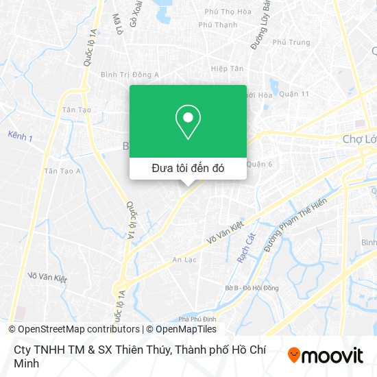 Bản đồ Cty TNHH TM & SX Thiên Thúy