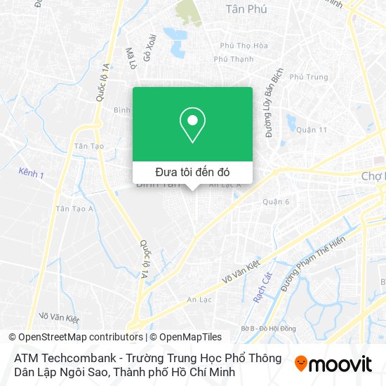 Bản đồ ATM Techcombank - Trường Trung Học Phổ Thông Dân Lập Ngôi Sao