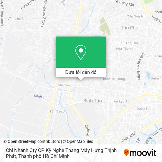 Bản đồ Chi Nhánh Cty CP Kỹ Nghệ Thang Máy Hưng Thịnh Phát