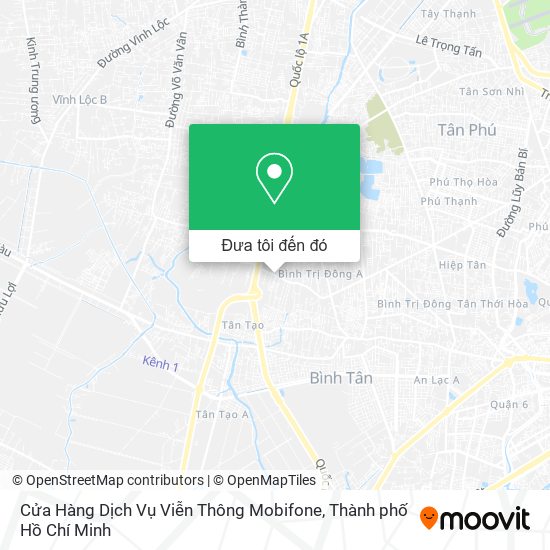 Bản đồ Cửa Hàng Dịch Vụ Viễn Thông Mobifone