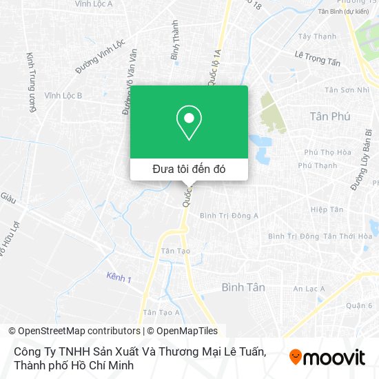 Bản đồ Công Ty TNHH Sản Xuất Và Thương Mại Lê Tuấn