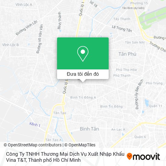 Bản đồ Công Ty TNHH Thương Mại Dịch Vụ Xuất Nhập Khẩu Vina T&T