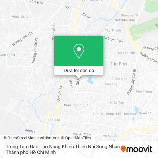 Bản đồ Trung Tâm Đào Tạo Năng Khiếu Thiếu Nhi Sóng Nhạc