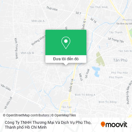 Bản đồ Công Ty TNHH Thương Mại Và Dịch Vụ Phú Thọ