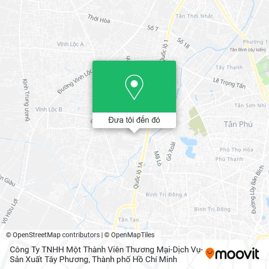 Bản đồ Công Ty TNHH Một Thành Viên Thương Mại-Dịch Vụ-Sản Xuất Tây Phương