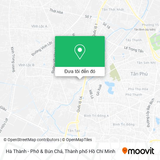 Bản đồ Hà Thành - Phở & Bún Chả