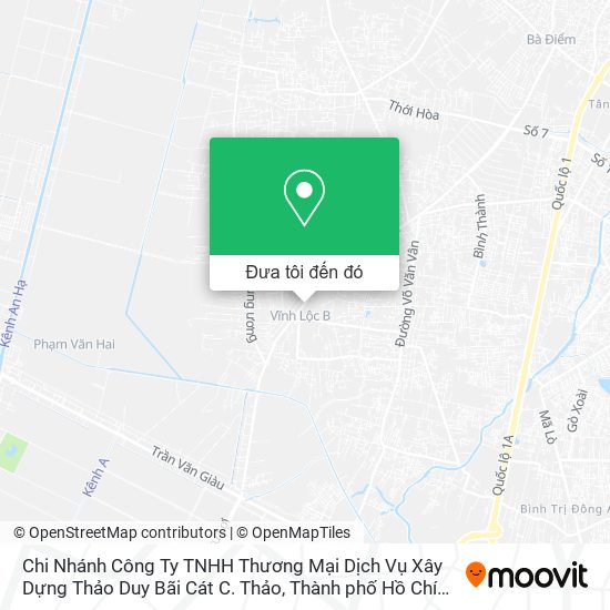 Bản đồ Chi Nhánh Công Ty TNHH Thương Mại Dịch Vụ Xây Dựng Thảo Duy Bãi Cát C. Thảo