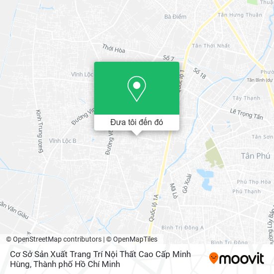 Bản đồ Cơ Sở Sản Xuất Trang Trí Nội Thất Cao Cấp Minh Hùng