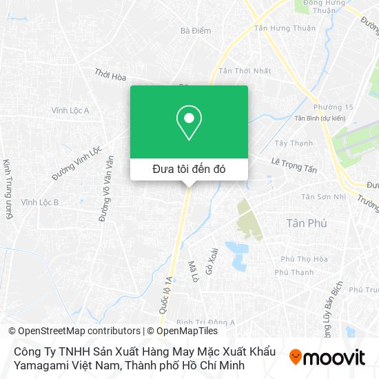 Bản đồ Công Ty TNHH Sản Xuất Hàng May Mặc Xuất Khẩu Yamagami Việt Nam