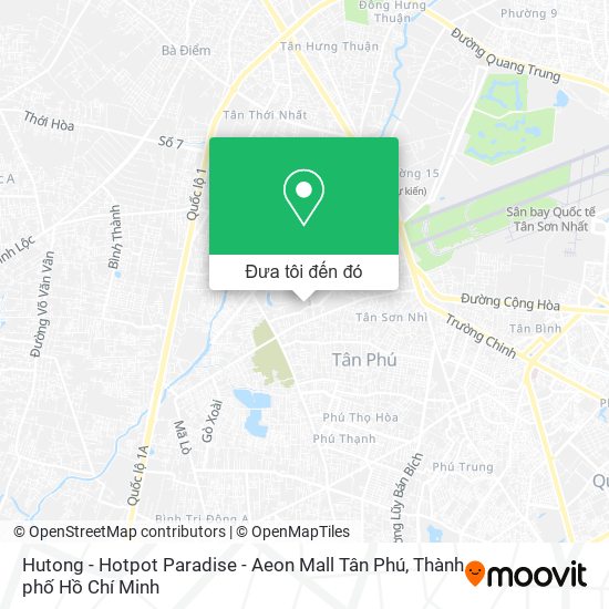 Bản đồ Hutong - Hotpot Paradise - Aeon Mall Tân Phú