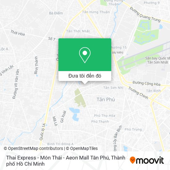 Bản đồ Thai Express - Món Thái - Aeon Mall Tân Phú