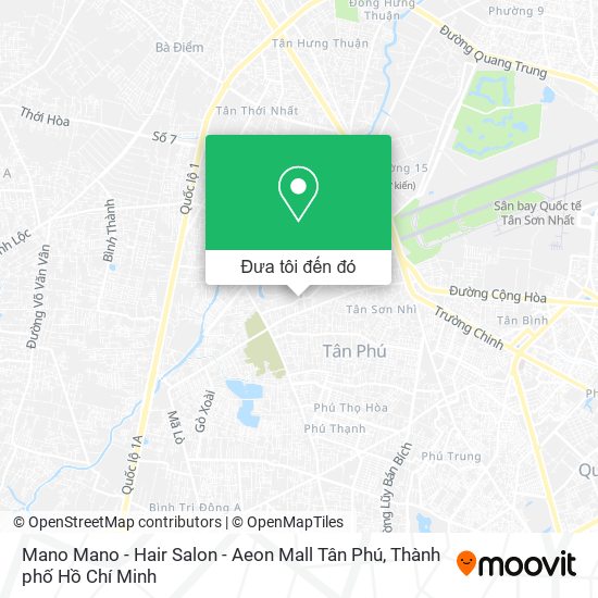 Bản đồ Mano Mano - Hair Salon - Aeon Mall Tân Phú