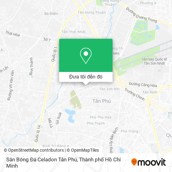 Bản đồ Sân Bóng Đá Celadon Tân Phú