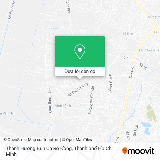 Bản đồ Thanh Hương Bún Cá Rô Đồng
