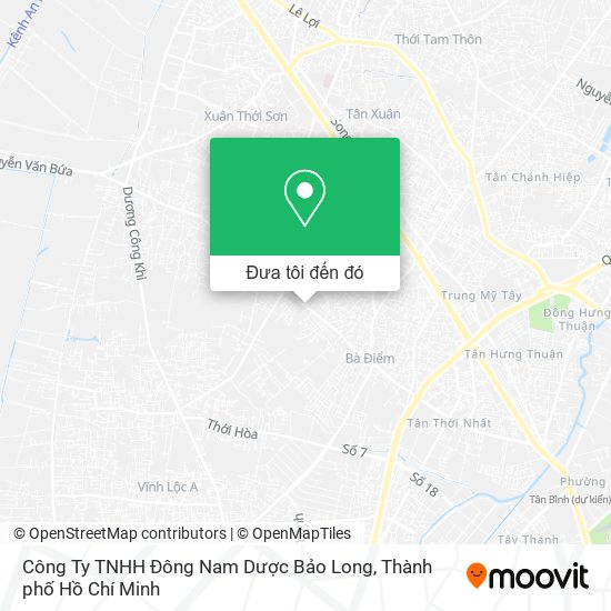 Bản đồ Công Ty TNHH Đông Nam Dược Bảo Long