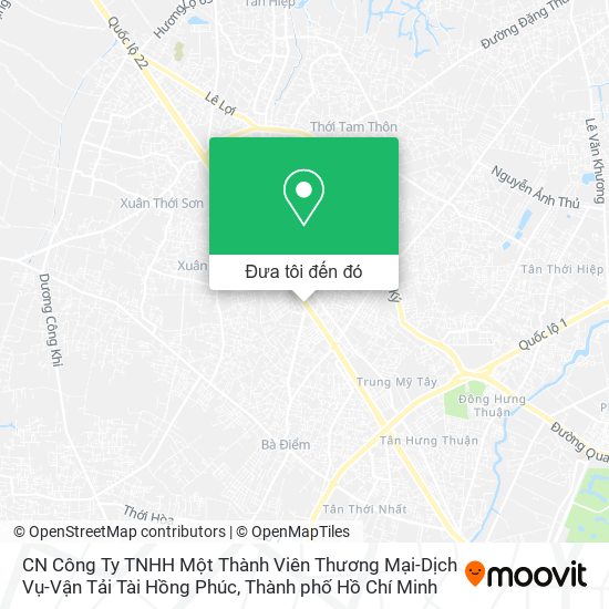 Bản đồ CN Công Ty TNHH Một Thành Viên Thương Mại-Dịch Vụ-Vận Tải Tài Hồng Phúc