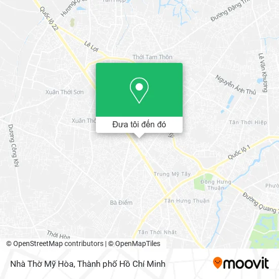 Bản đồ Nhà Thờ Mỹ Hòa