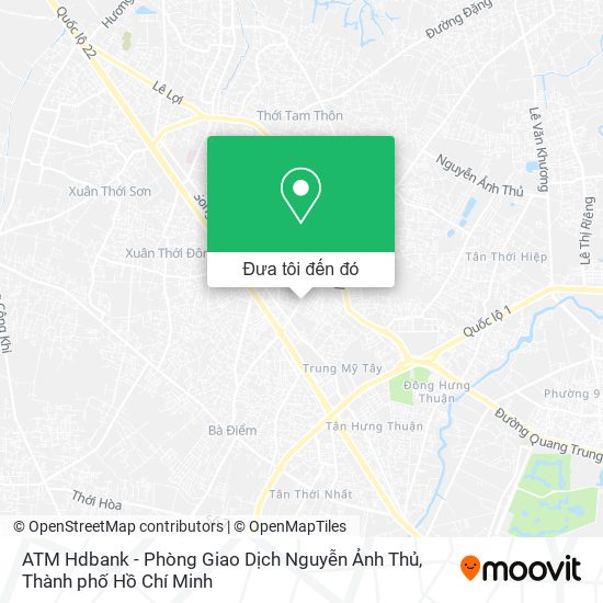 Bản đồ ATM Hdbank - Phòng Giao Dịch Nguyễn Ảnh Thủ