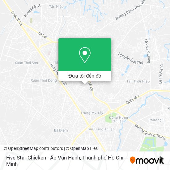 Bản đồ Five Star Chicken - Ấp Vạn Hạnh