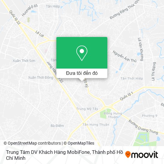 Bản đồ Trung Tâm DV Khách Hàng MobiFone