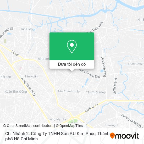 Bản đồ Chi Nhánh 2: Công Ty TNHH Sơn P.U Kim Phúc
