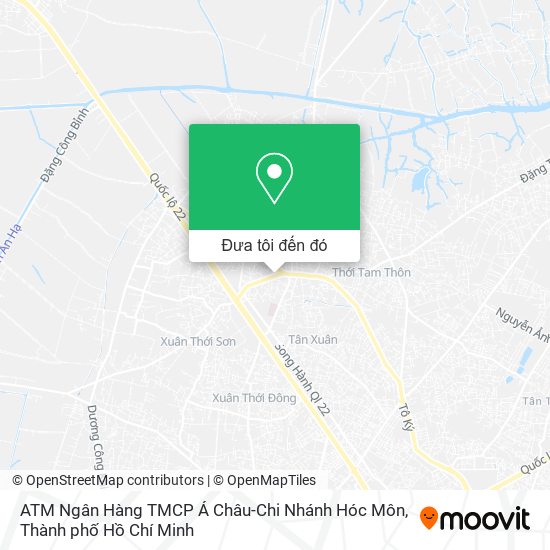 Bản đồ ATM Ngân Hàng TMCP Á Châu-Chi Nhánh Hóc Môn