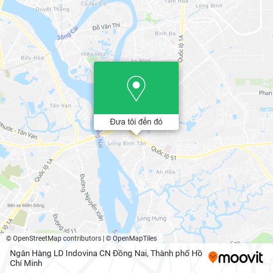 Bản đồ Ngân Hàng LD Indovina CN Đồng Nai