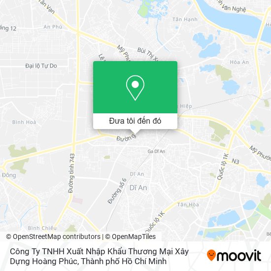 Bản đồ Công Ty TNHH Xuất Nhập Khẩu Thương Mại Xây Dựng Hoàng Phúc