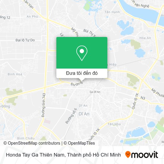 Bản đồ Honda Tay Ga Thiên Nam