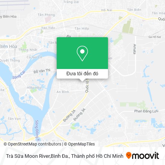 Bản đồ Trà Sữa Moon River,Bình Đa.