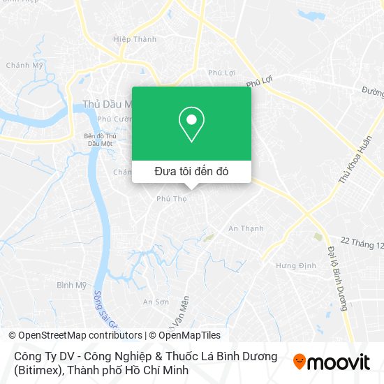 Bản đồ Công Ty DV - Công Nghiệp & Thuốc Lá Bình Dương (Bitimex)