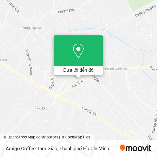 Bản đồ Amigo Coffee Tâm Giao