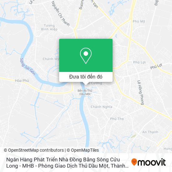 Bản đồ Ngân Hàng Phát Triển Nhà Đồng Bằng Sông Cửu Long - MHB - Phòng Giao Dịch Thủ Dầu Một