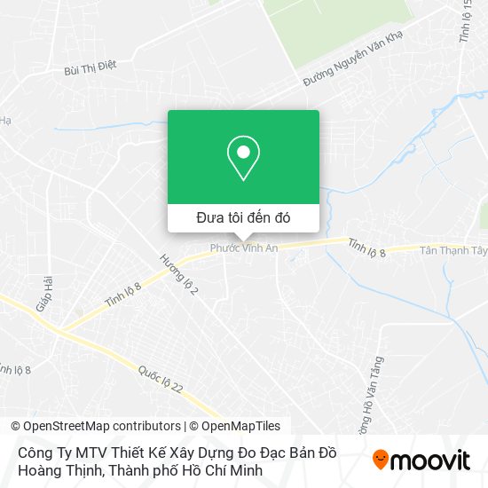 Bản đồ Công Ty MTV Thiết Kế Xây Dựng Đo Đạc Bản Đồ Hoàng Thịnh