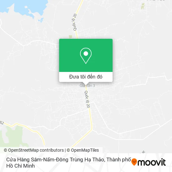 Bản đồ Cửa Hàng Sâm-Nấm-Đông Trùng Hạ Thảo